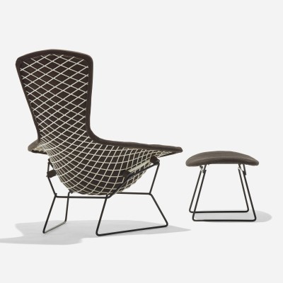 Bertoia Bird Chair and Ottoman