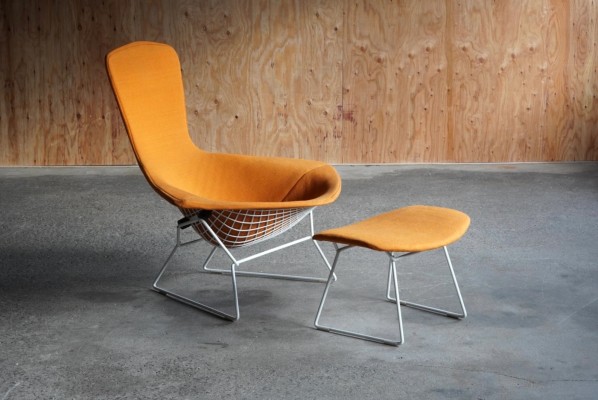 Bertoia Bird Chair and Ottoman