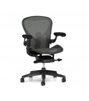 Herman Miller | Aeron - velikost B, plná výbava, grafitová